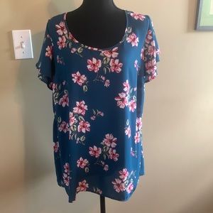 🎉3 for $20 MOVING SALE🎉 worn once teal/aqua wash and wear top